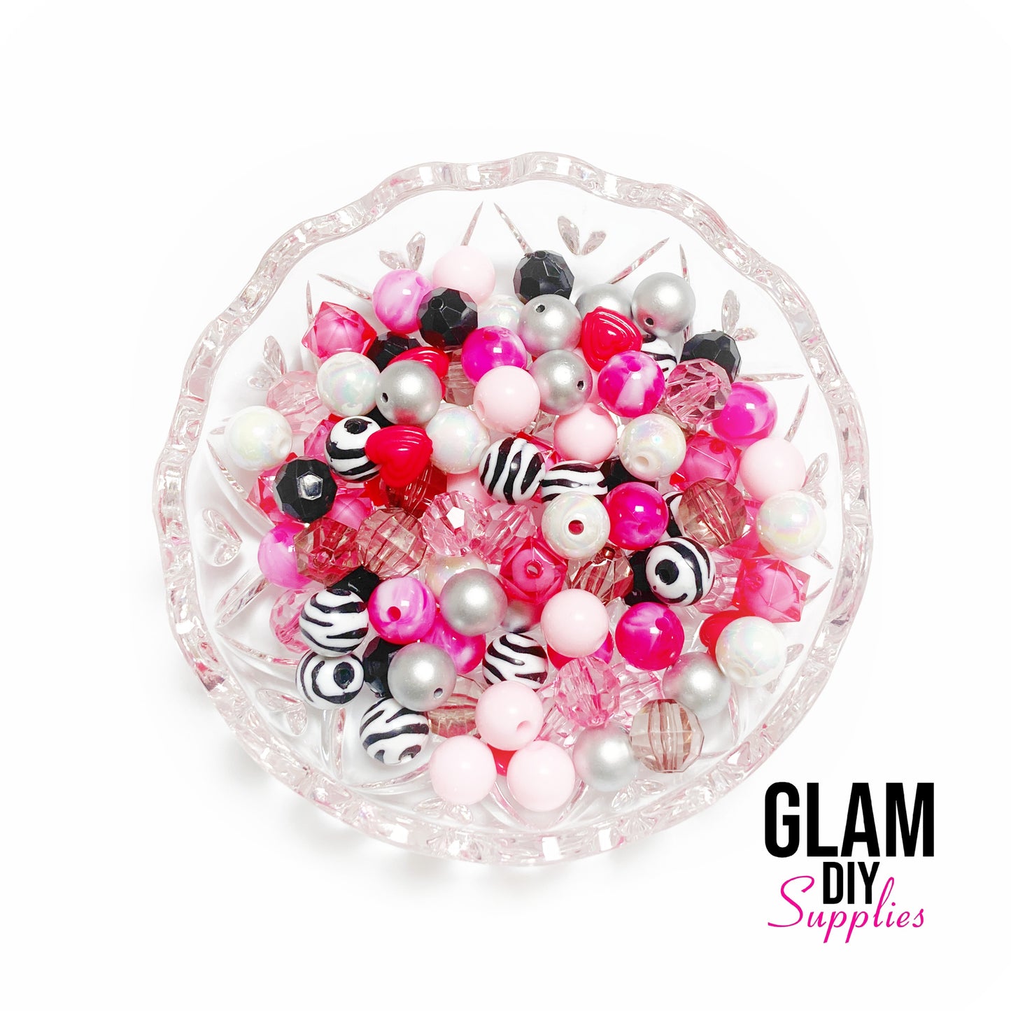 12mm Mix Beads - ZEBRA DIVA