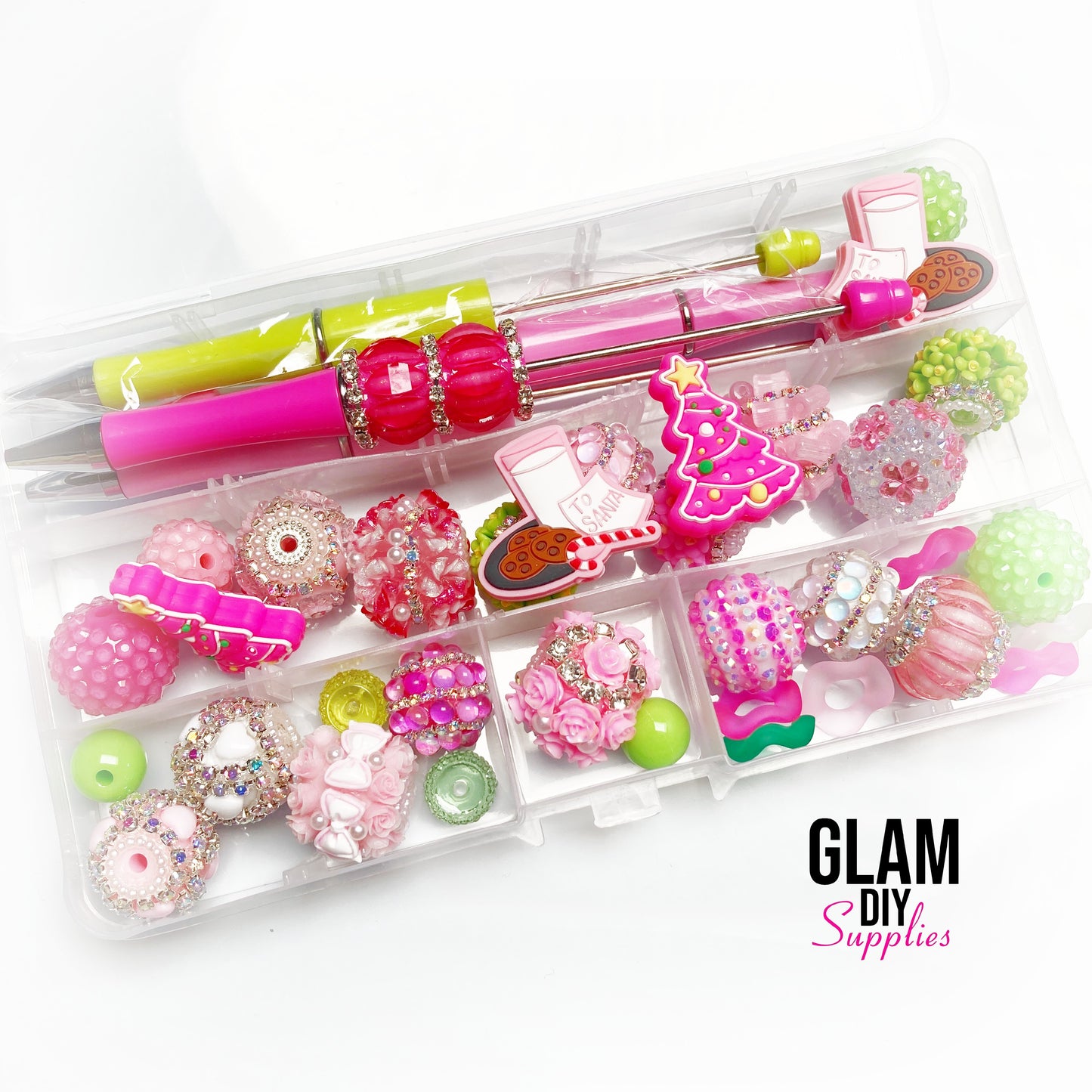 Bead & Pen Kit- Pink Christmas