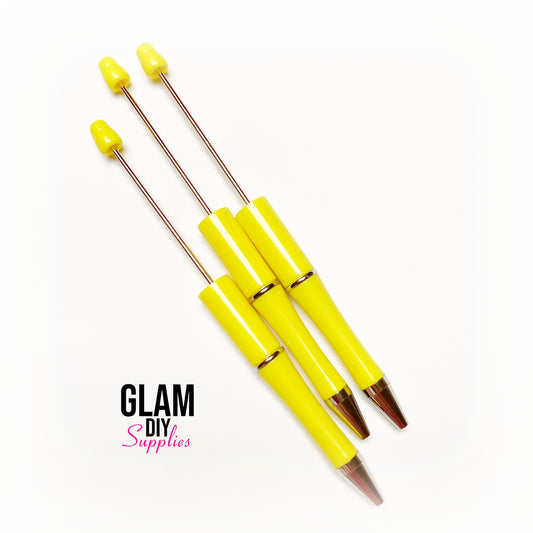 Beadable Pens - YELLOW