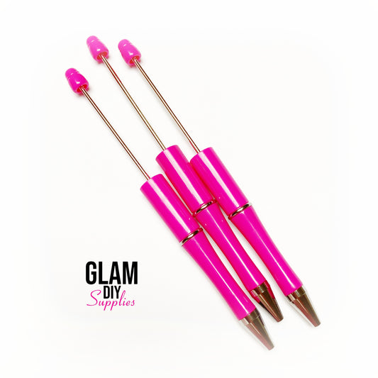 Beadable Pens - HOT PINK