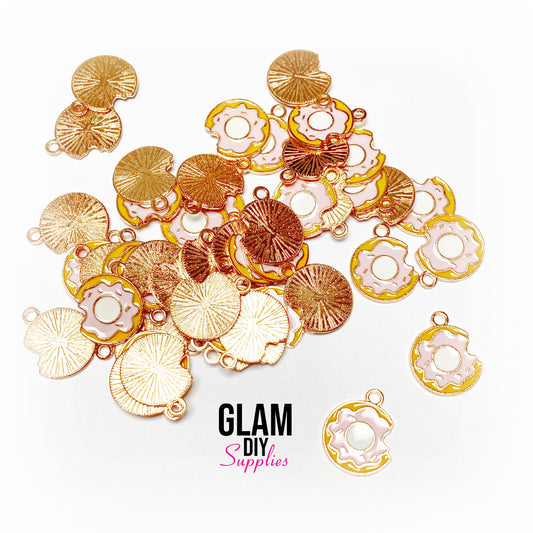 Pink Frosted Donut Charm